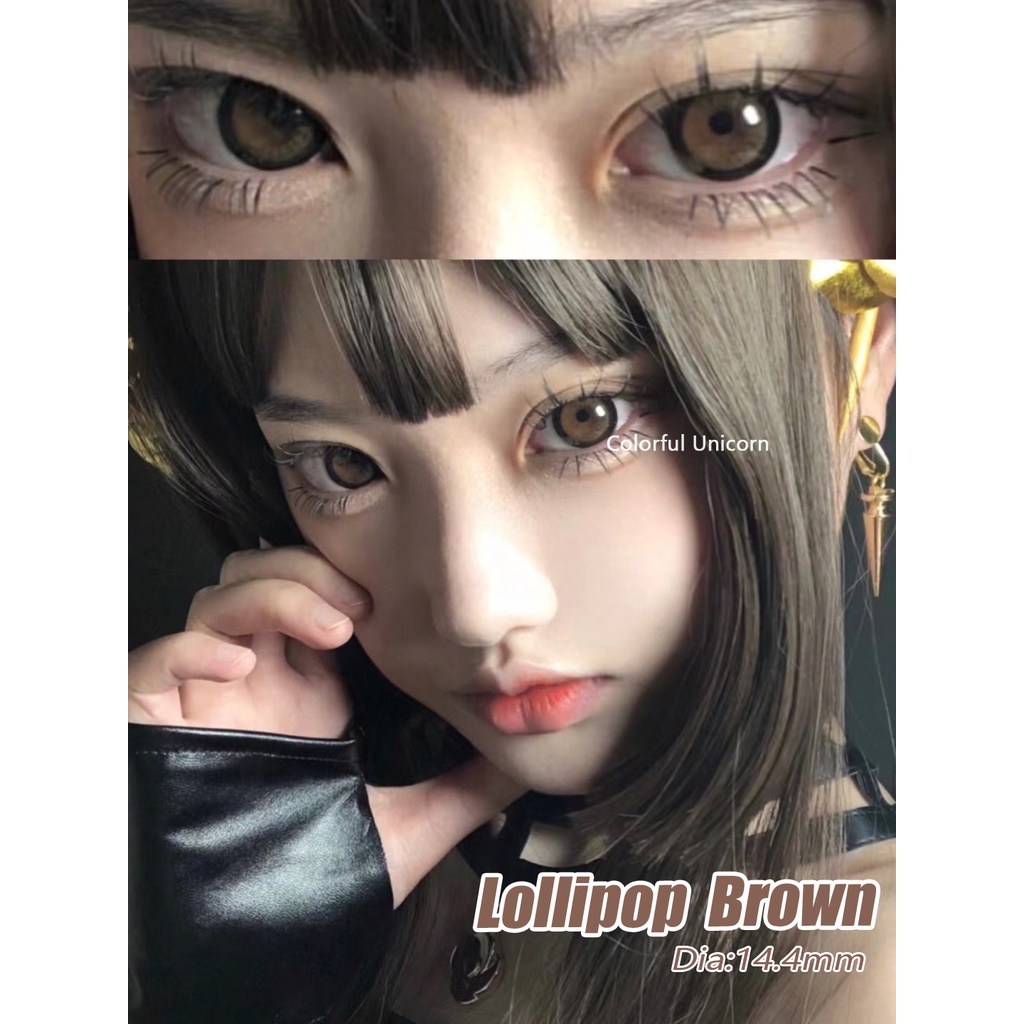 Cặp kính áp tròng COLORHUNTER dùng 1 năm 14.4mm 0 - 8 độ