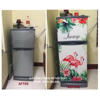 Giấy Decal Dán Tủ Lạnh CHIM HỒNG HẠC