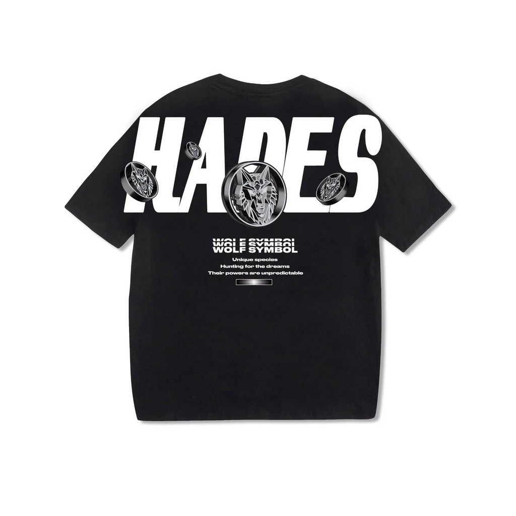 𝙁𝙍𝙀𝙀𝙎𝙃𝙄𝙋 Áo thun Hades Wolf Symbol Tee, áo phông 𝐔𝐍𝐈𝐒𝐄𝐗 form rộng tay lỡ chất cotton