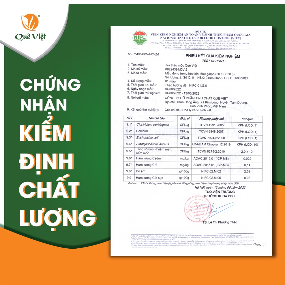 [TẶNG 2 gói trà hoa cúc] Trà thảo mộc Quê Việt Trà gạo lứt Hộp 600g 20 gói nguyên liệu hữu cơ, ngủ ngon, mát gan