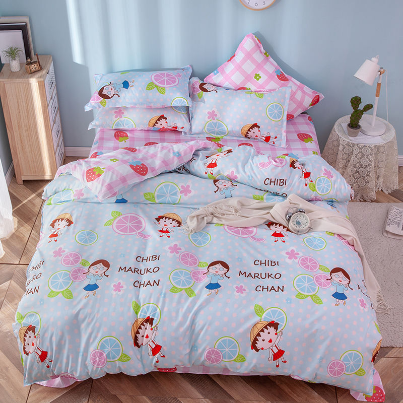 Bộ Chăn Ga Và Vỏ Gối 4 Trong 1 Chất Liệu Cotton 2 Trong 1