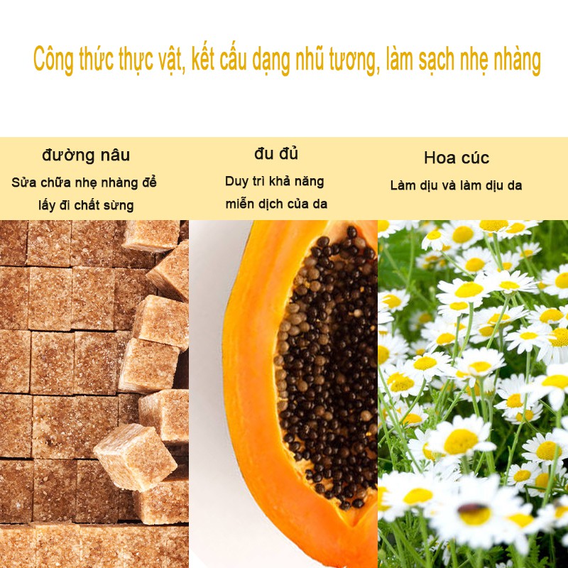 Gel tẩy tế bào chết MIORIO chiết xuất đường nâu làm sạch sâu 150ml