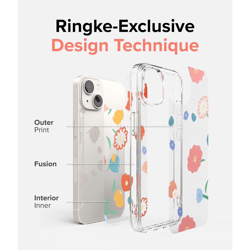 Ringke Fusion Design cho iPhone 14 Plus 14 Crystal clear natural form bìa cứng
