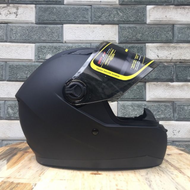 Mũ bảo hiểm fullface asia  m136 đen nhám, mũ hàm đen nhám, mũ có cằm
