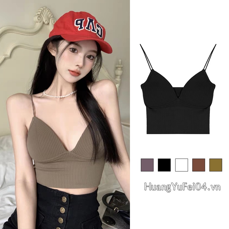 Áo croptop cổ yếm nữ Tay Thiết Kế Mới Quyến Rũ Thời Trang Mùa Hè Dành Cho