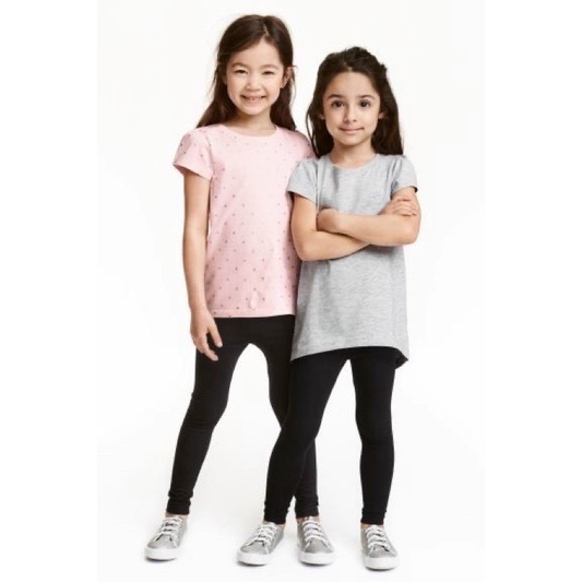 Set 4 quần legging cotton co giãn 4c cho bé gái size từ 12-32 cân