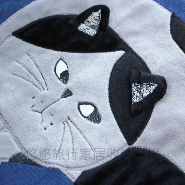 Túi Vải Canvas Đeo Vai Họa Tiết Mèo Xinh Xắn Kiểu Nhật Bản