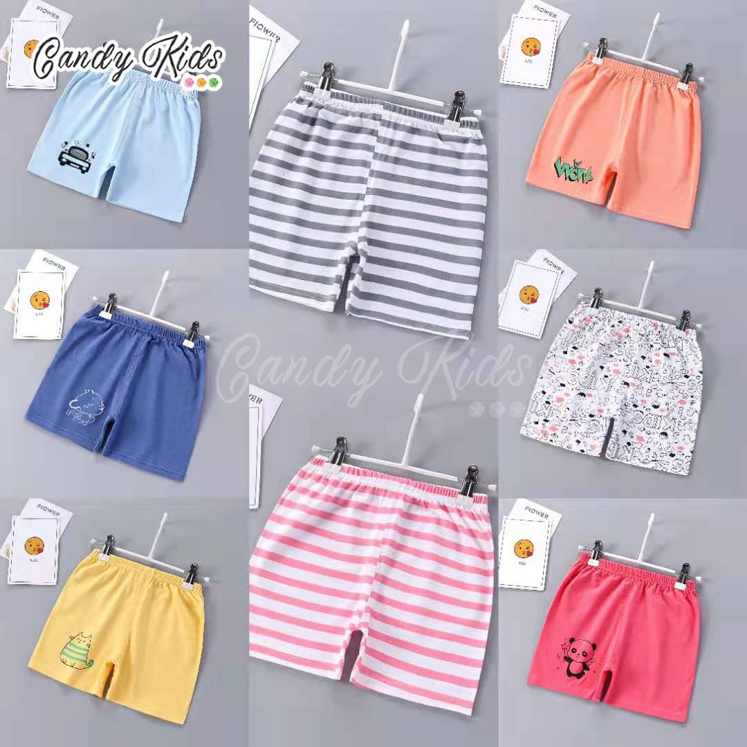 Quần Short Cotton In Họa Tiết Hoạt Hình Xinh Xắn Dành Cho Bé 1-7 Tuổi