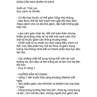 Giảm cân MAX BURN chính hãng Thái Lan