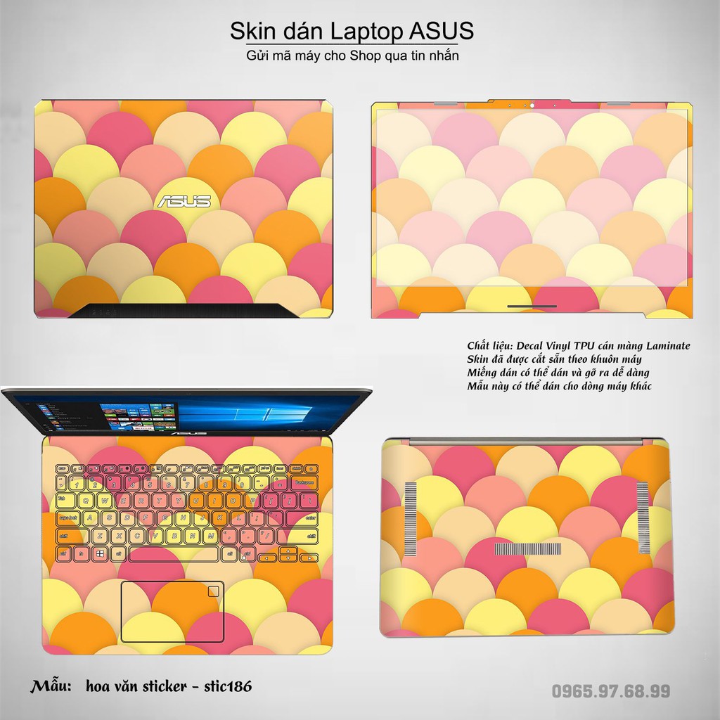 Skin dán Laptop Asus in hình Hoa văn sticker nhiều mẫu 31 (inbox mã máy cho Shop)