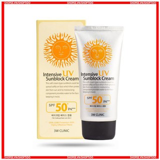 🍎Kem Chống Nắng 🍎 3w Clinic Intensive UV Sunblock Cream SPF 50 Pa+++ 🍎
