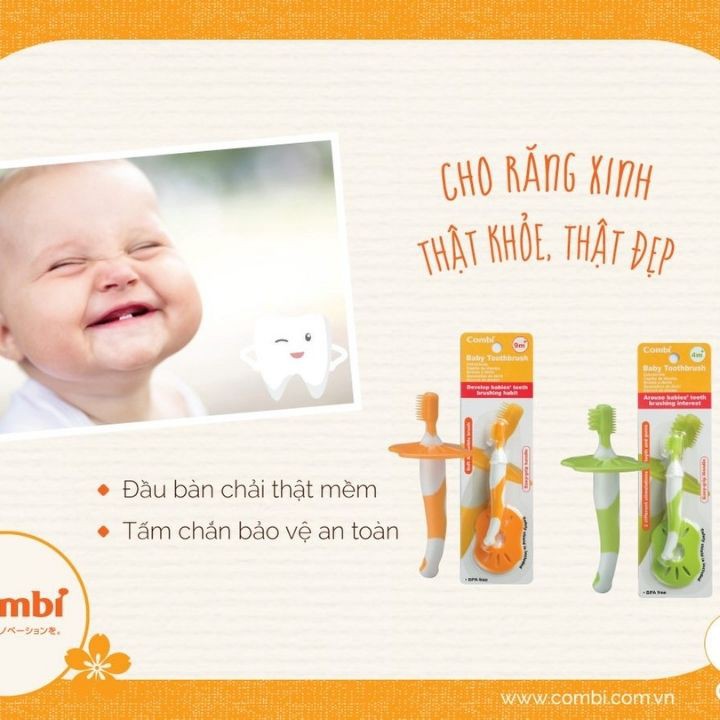 Bàn chải đánh răng cho bé lông mềm mịn - Combi