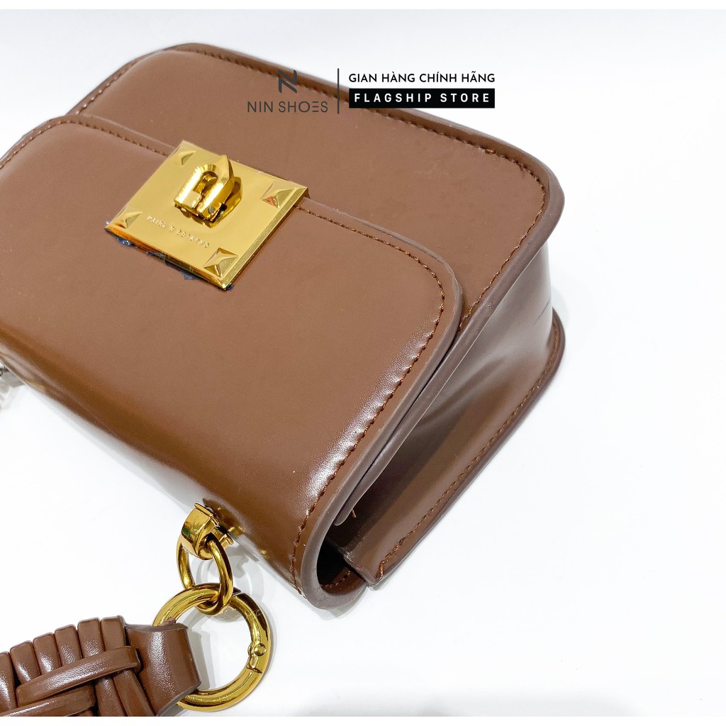 Túi đeo chéo nữ mini Nin - Túi đeo chéo nữ thời trang dáng hộp quai đan hottrend