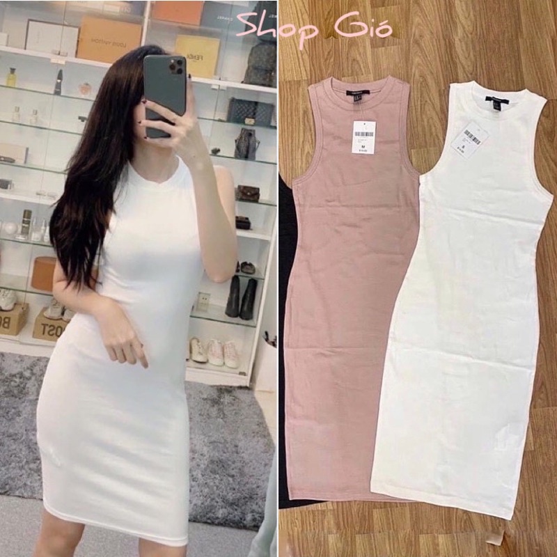 [SALE] Váy Body sát nách F21 xuất dư chuẩn xịn - mẫu đầm ôm cotton siêu đep siêu chất và cực kỳ dễ phối đồ