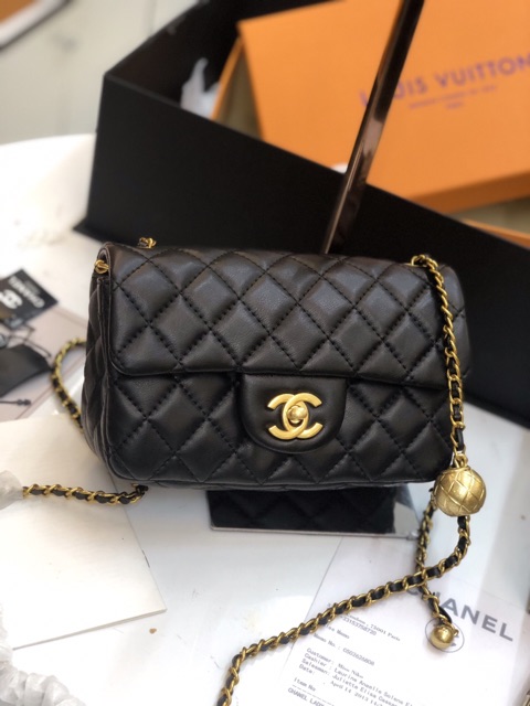 Túi classic super màu đen dây rút size 20cm