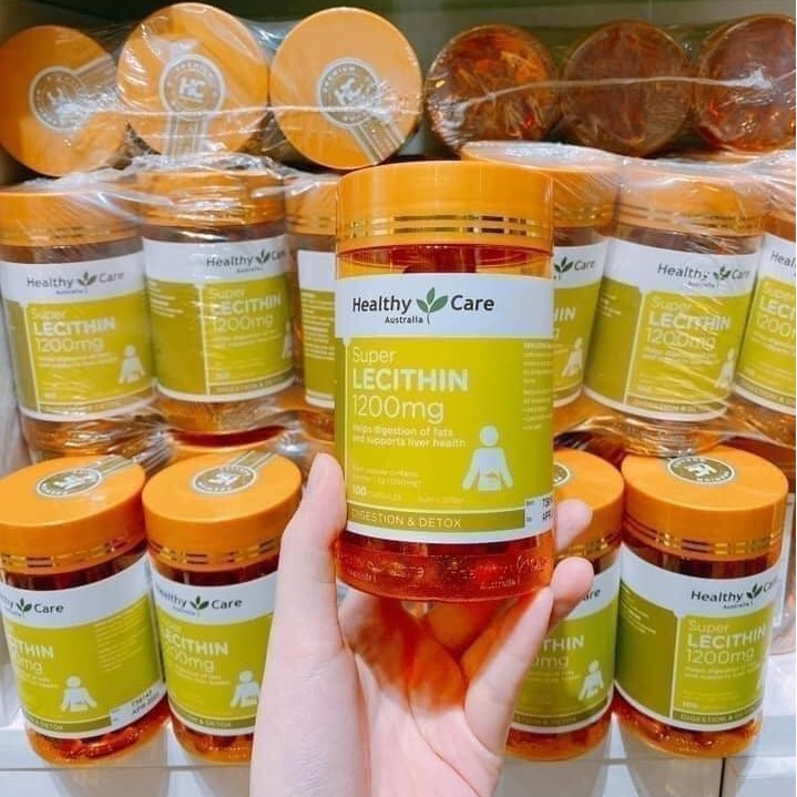 [BÁN LỖ XIN ĐÁNH GIÁ 5*] Mầm đậu nành Healthy Care Super Lecithin 1200mg 100 viên chính hãng Úc