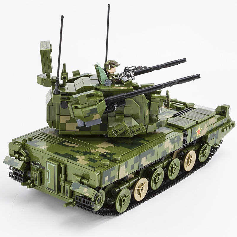 Đồ chơi Lắp ráp Xe Tăng phòng không 95 30MM, Panlos 688005-06 Xếp hình thông minh, Mô hình quân sự