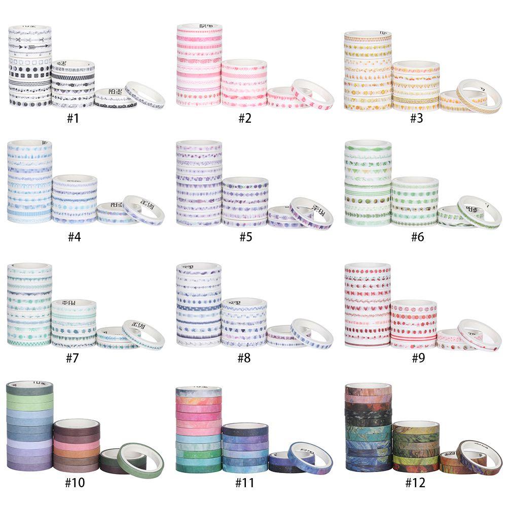 PISTA Set 20 Cuộn Băng Dính Trang Trí Sổ Tay / Nhật Ký DIY