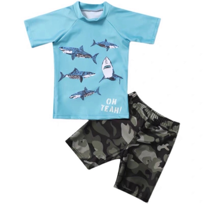 Đồ Bơi Bé Trai Bé Gái Tay Dài Chống Nắng LUHAZO in hình ngộ nghĩnh