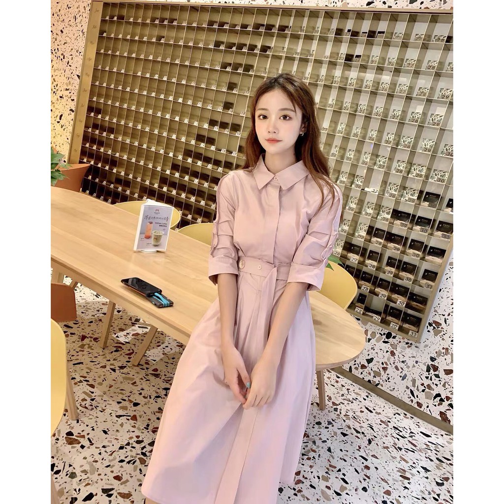 Váy Nữ 💖FREESHIP💖  váy nữ dáng chữ A polo cổ bẻ trẻ trung năng động phong cách hiện đại | BigBuy360 - bigbuy360.vn