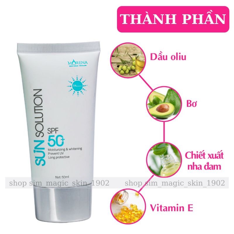 GIÁ TỐT Kem Chống Nắng HUYỀN PHI Morena Kháng Nước SPF50* PA++++