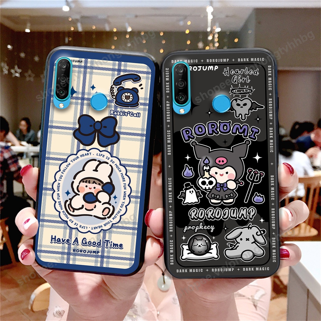 Ốp lưng Huawei Nova 4e / P30 Lite trái tim gấu thể thao , smile mặt cười cực cute