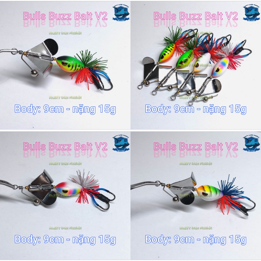 Mồi câu cá lóc - Bulls Buzz Bait V2 - 15g - Chuyên trị cá lóc bông - Made in Thái Lan