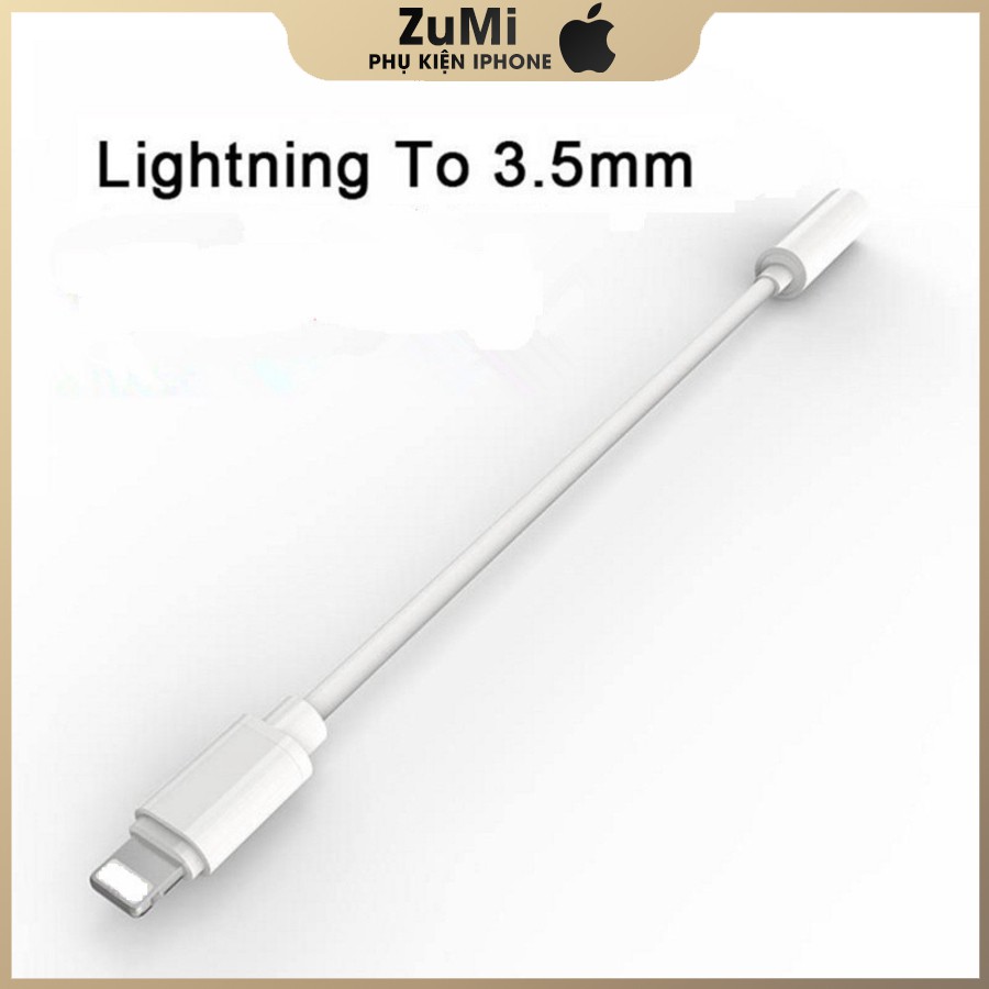 Cáp chuyển đổi Lightning sang Jack 3.5mm Hỗ Trợ Mic Chơi Game Dành cho  iphone 5 Đến 12-ZUMI STORE