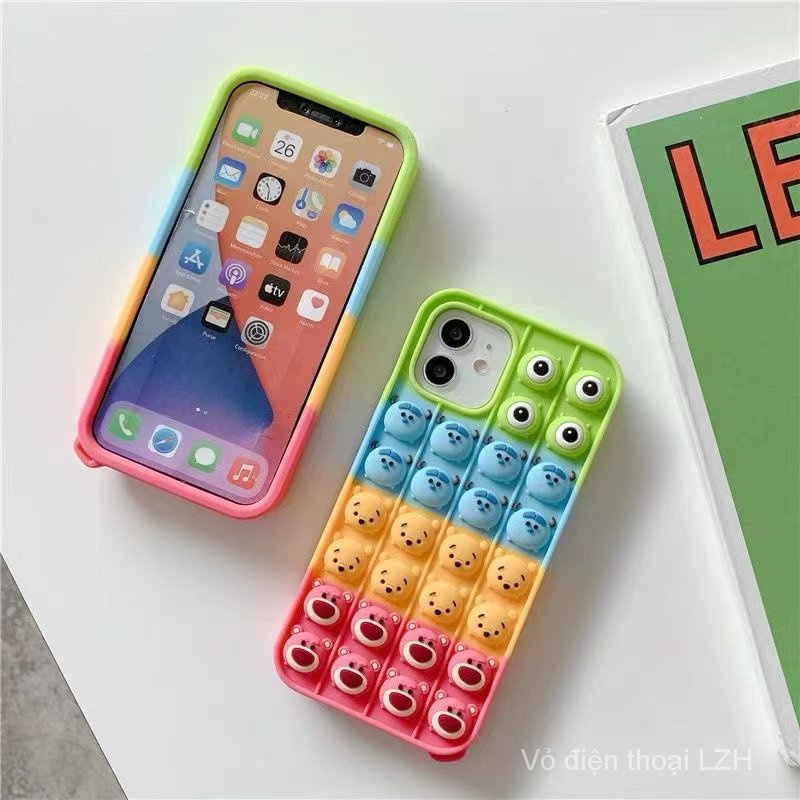 Ốp điện thoại họa tiết hoạt hình chống trầy dễ thương thích hợp cho IPHONE11 12PRO MAX I8 I7PLUS XR XS SE I13