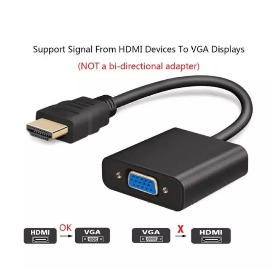 Cáp chuyển đổi HDMI sang VGA - HDMI to VGA - Adapter cáp kết nối HDMI sang VGA cho các thiết bị tivi LCD, máy chiếu ,...