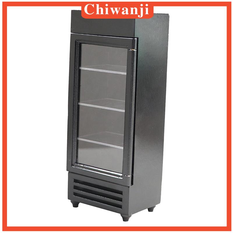 Tủ Lạnh Mini Bằng Gỗ Dùng Trang Trí Nhà Búp Bê 1: 12