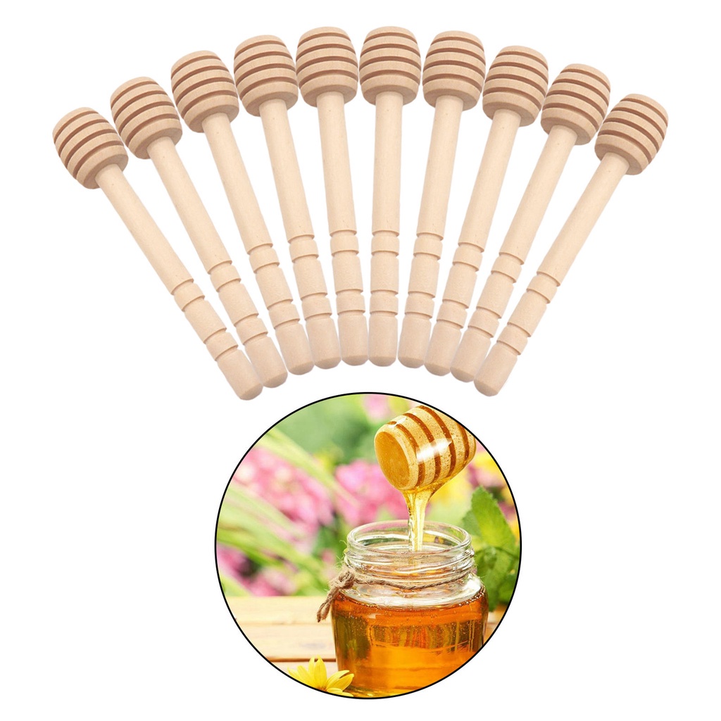 Set 10 Muỗng Gỗ Múc Mật Ong Cho Syrup Jam 3