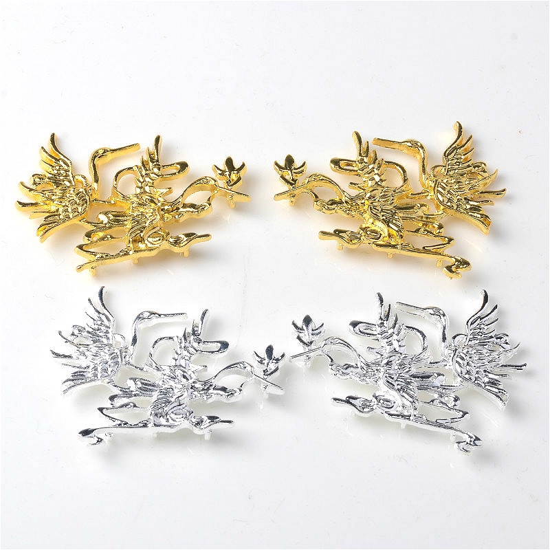 (1 cái)Phiến đúc kim loại Hạc phi nước đại 49*38mm, Nguyên liệu làm trang sức cổ trang, Nguyên liệu DIY