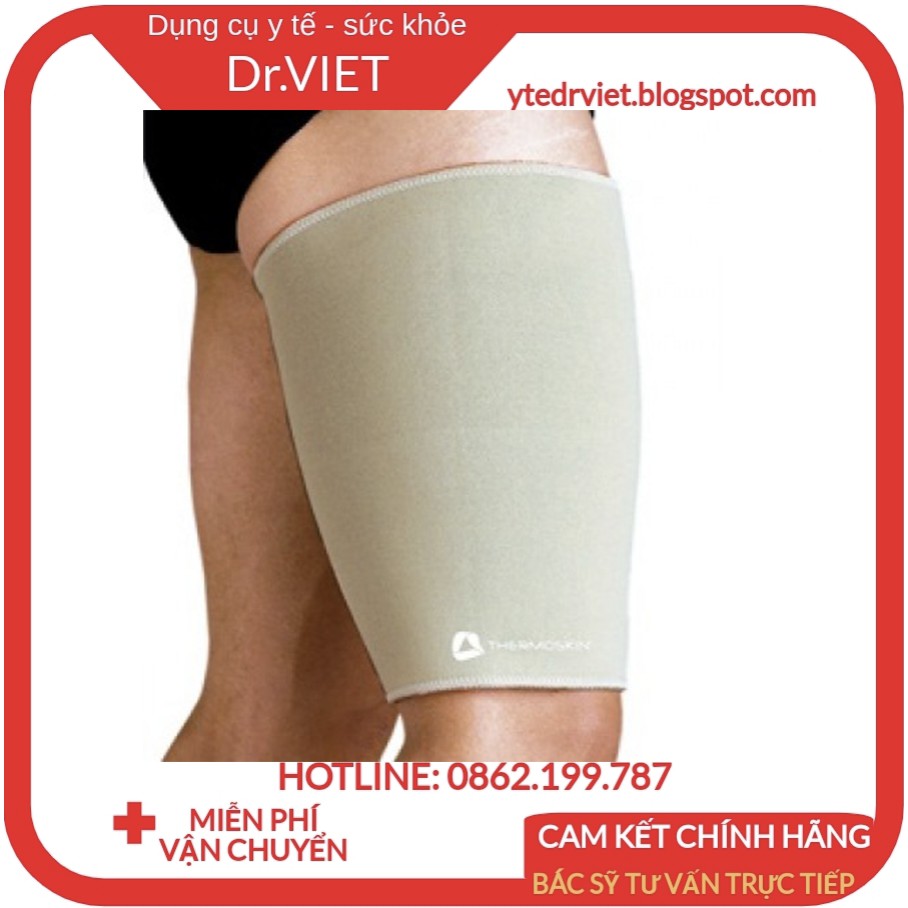Băng nẹp bắp đùi Thermoskin Thigh Hamstring xuất xứ Úc hỗ trợ phục hồi chấn thương mềm đối với cơ,khớp khi chơi thể thao