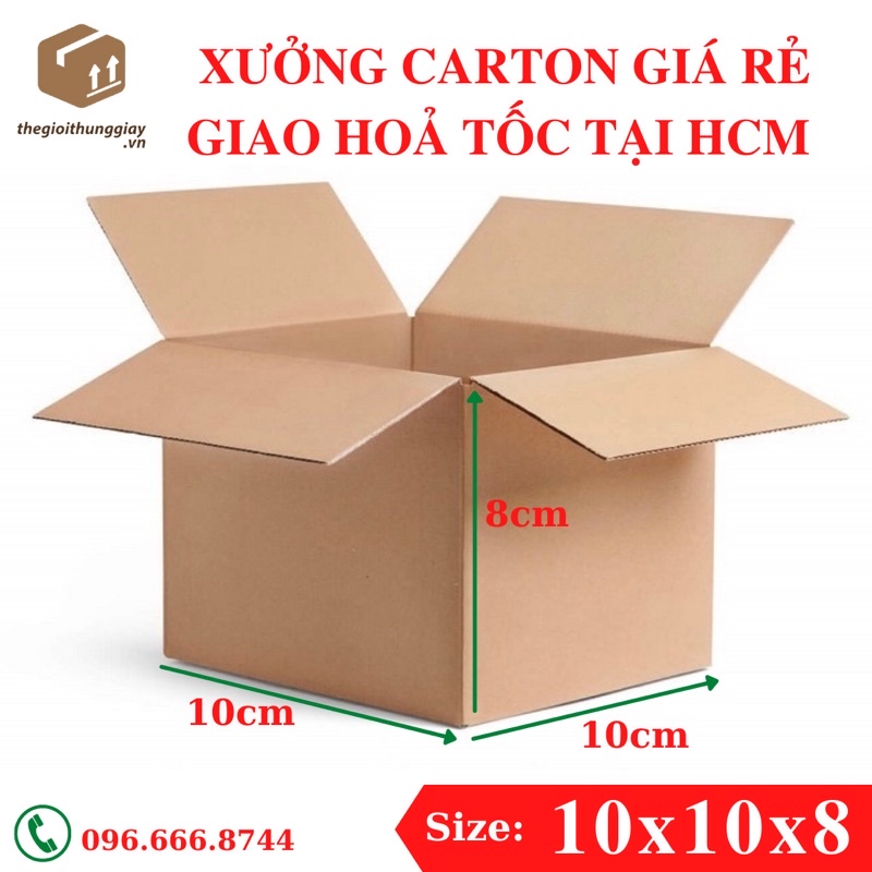 10x10x8 Hộp giấy carton ShipCOD combo 10 hộp (có sẵn)