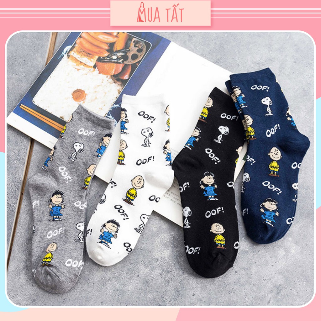 Vớ dài/ tất dài nhân vật Snoopy Mua Tất unisex (muatatshop)