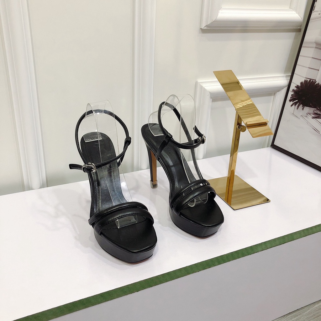 Sandal Cao Gót Nữ 12p Mũi Đúp Trước Cao 2p [ Hình Thật ] Chất Da Mịn Đẹp 3 Màu Lên Chân Tôn Dáng - Chị Chảnh Store
