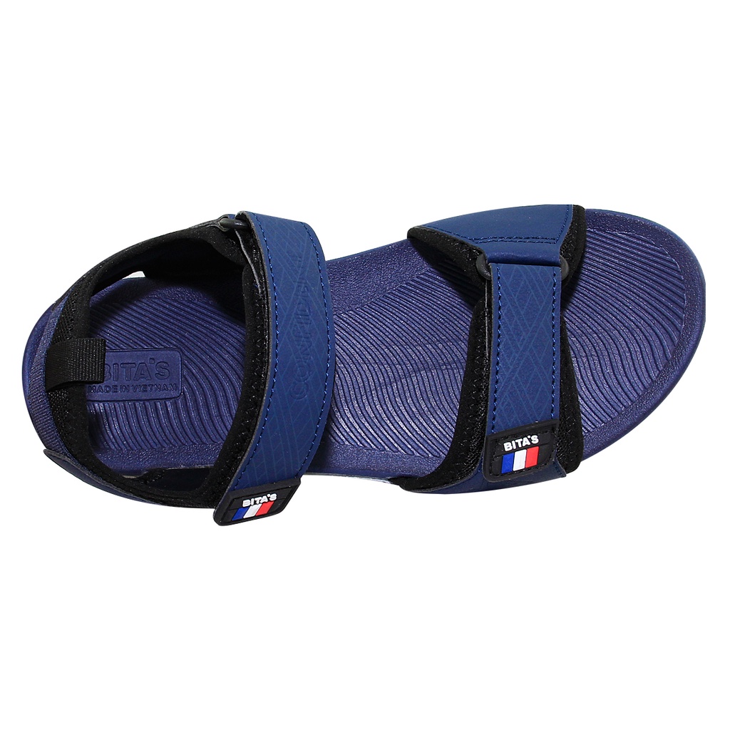 GIÀY SANDAL QUAI HẬU ĐẾ BẰNG HỌC SINH NAM BITA'S SPS.143 (ĐEN + XÁM + NAVY) - BITAS