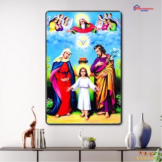 Tranh đính đá VS462 LV422 (75cm x 53cm), tranh thêu chữ thập gia đình thánh gia DV6387 (63cm x 51cm)