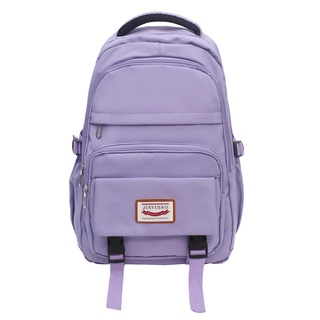 【FANTO】Middle school student schoolbag girl simple and versatile high school student computer backpack large capacity travel leisure backpack