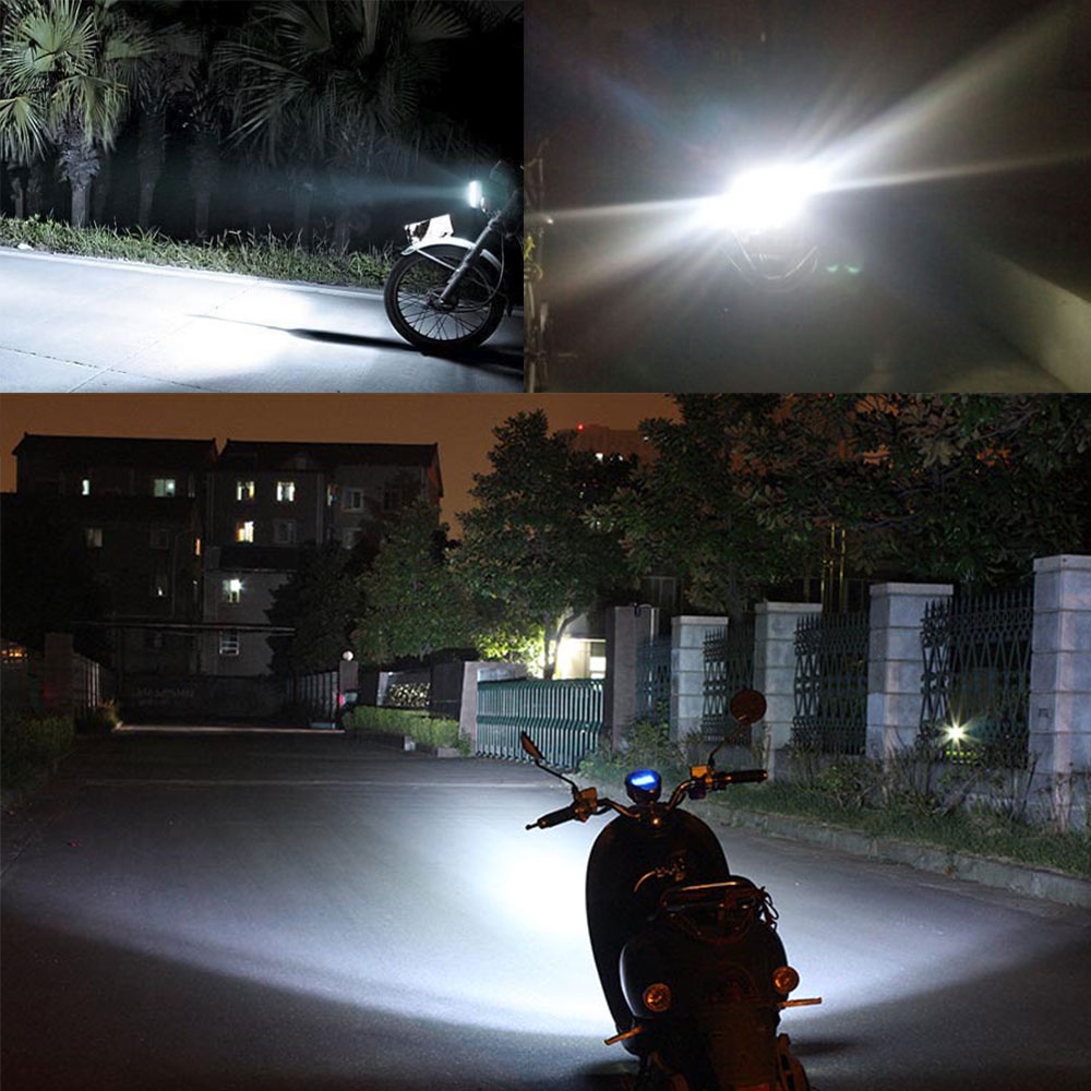 Đèn pha xe máy 1pc p15d ba20d h4 led h6 bóng đèn led moto cho xe máy atv cob đèn pha 12v-30v 6000k 12