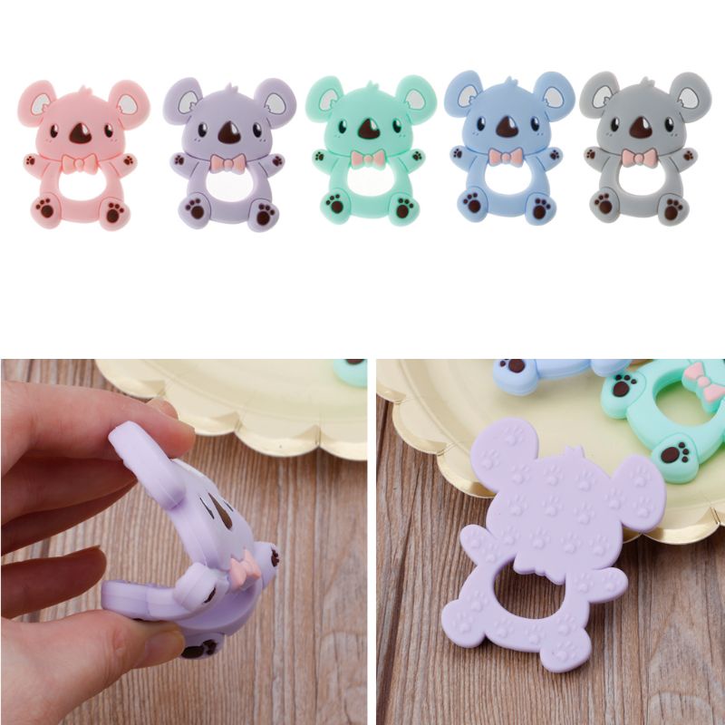 Đồ Chơi Ngậm Cắn Bằng Silicon Mềm Hình Gấu Koala Dễ Thương Dành Cho Bé