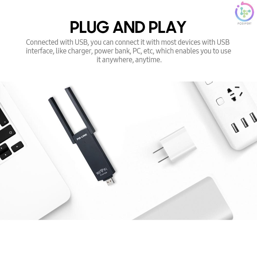 USB phát wifi không dây màu đen cho PC 2.4G (chỉ đến 300Mbps)/ 2 ăng ten | WebRaoVat - webraovat.net.vn