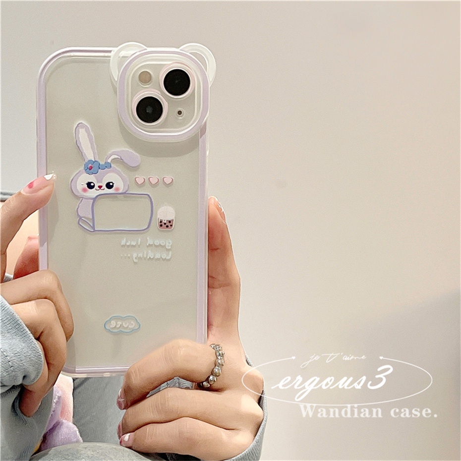 Ốp Điện Thoại Mềm Họa Tiết Gấu StellaLou Linabel Sáng Tạo Cho iPhone 14 13 12 11 Pro Max SE2020 X XR Xs Max 7 8 6 6s Plus