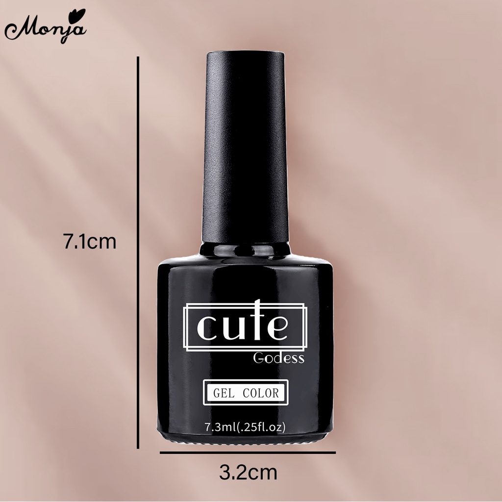 MONJA Sơn Móng Tay Dạng Thạch Trong Mờ 7.3ML 16 Màu Tùy Chọn DIY