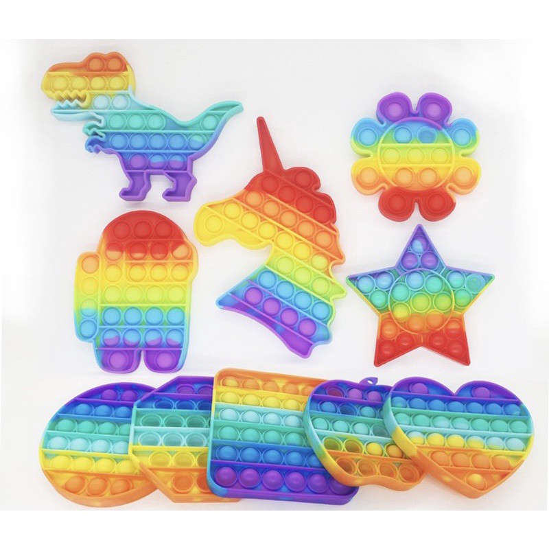 Đồ chơi giải trí thông minh Pop it giảm căng thẳng hiệu quả cho người lớn, trẻ em
