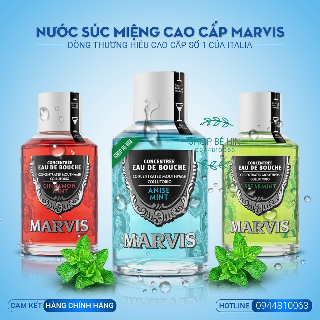 (Bill Đức) Nước súc miệng cao cấp Marvis Collection 120ml, cam kết chính hãng