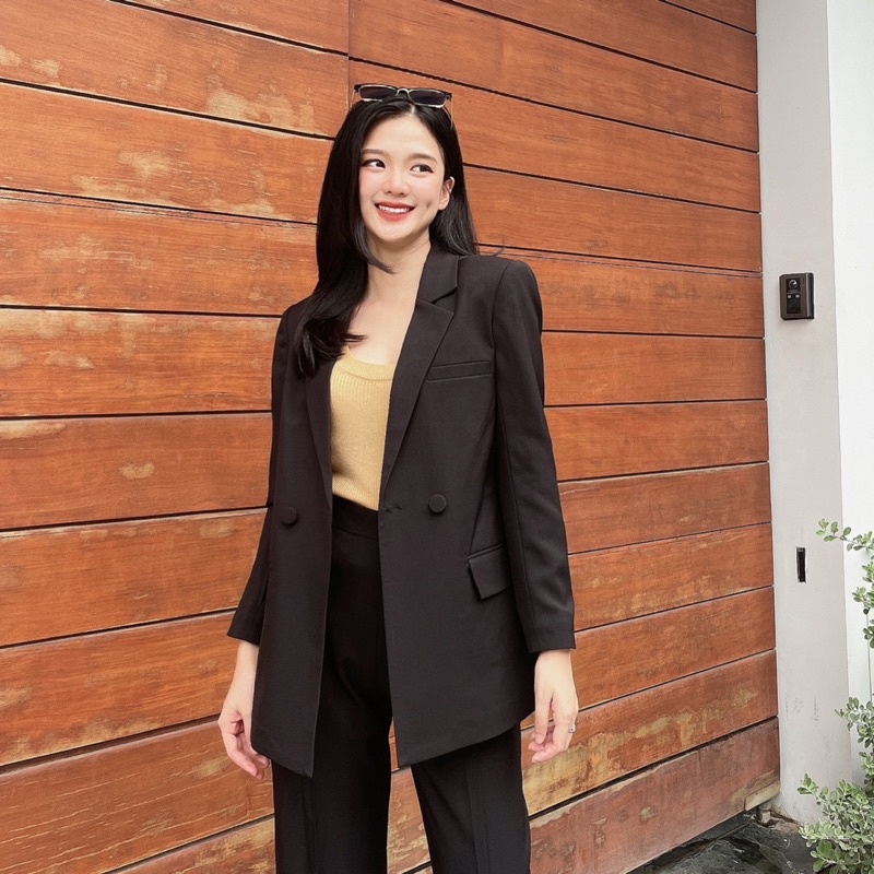 Áo vest 2 cúc bọc túi ngực