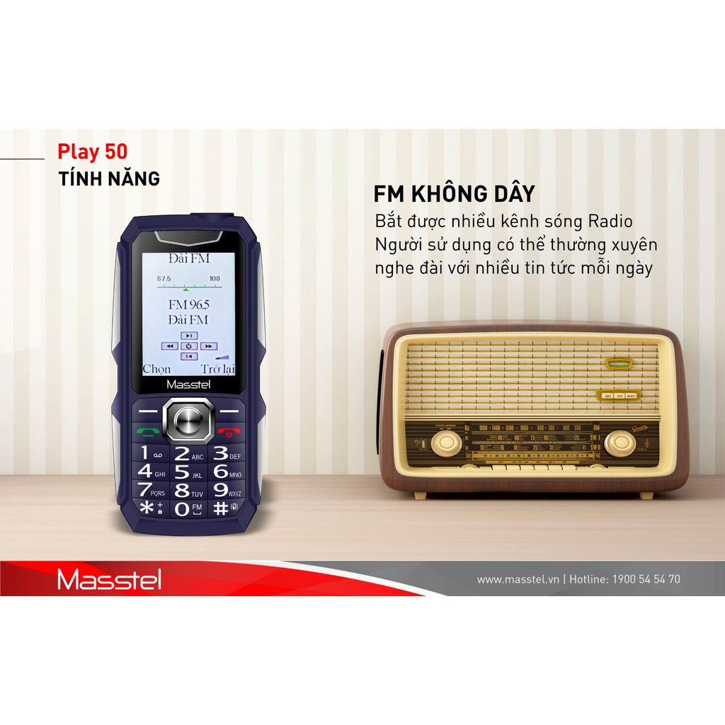 Điện Thoại Masstel Play 50 Loa khủng - Pin trâu  3000mah sản phẩm mới - Hãng Phân Phối Chính Thức. | BigBuy360 - bigbuy360.vn
