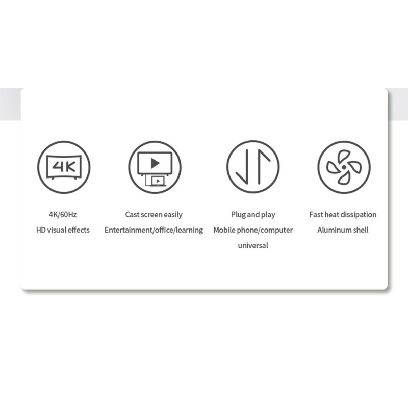 Cáp ChuyểN ĐổI Dữ LiệU LoạI C Sang 4K 60Hz